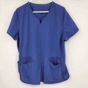 Scrubstar‎ Women's Short Sleeved Navy Blue Mesh Scrub Top Shirt Size XL